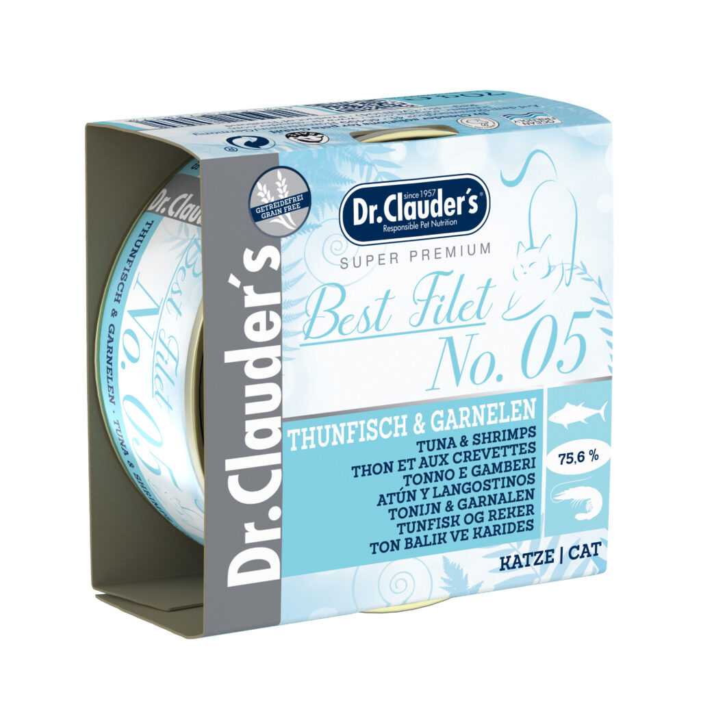 ALIMENTO HÚMEDO ATÚN Y CAMARONES N.5 BEST FILET 70GR