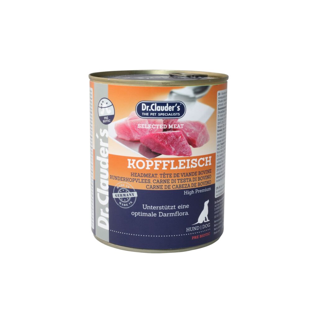 ALIMENTO HÚMEDO CARNE DE CABEZA DE BOVINO PREBIOTIC 800GR