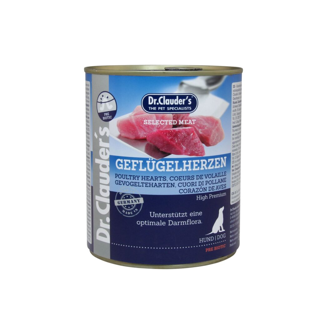 ALIMENTO HÚMEDO CORAZONES DE AVE PREBIOTIC 800GR