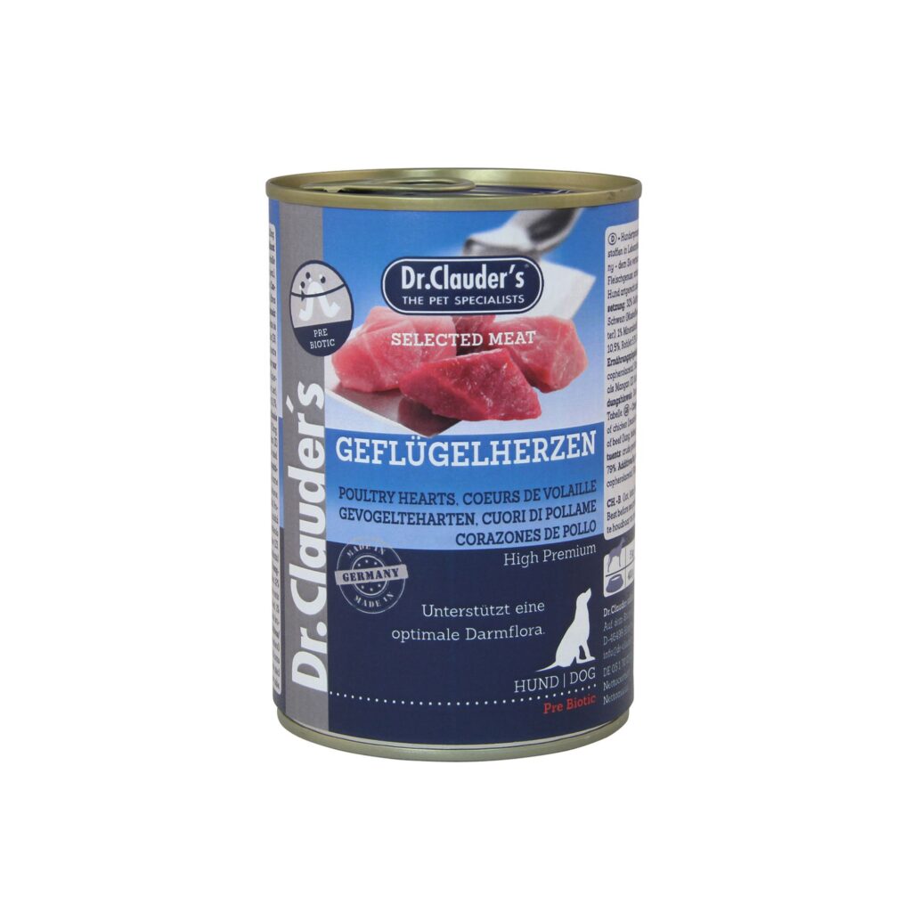 ALIMENTO HÚMEDO CORAZONES DE AVE PREBIOTIC 400GR