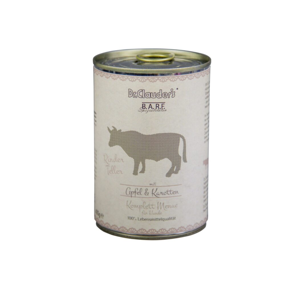 ALIMENTO HÚMEDO PLATO DE TERNERA B.A.R.F 400G