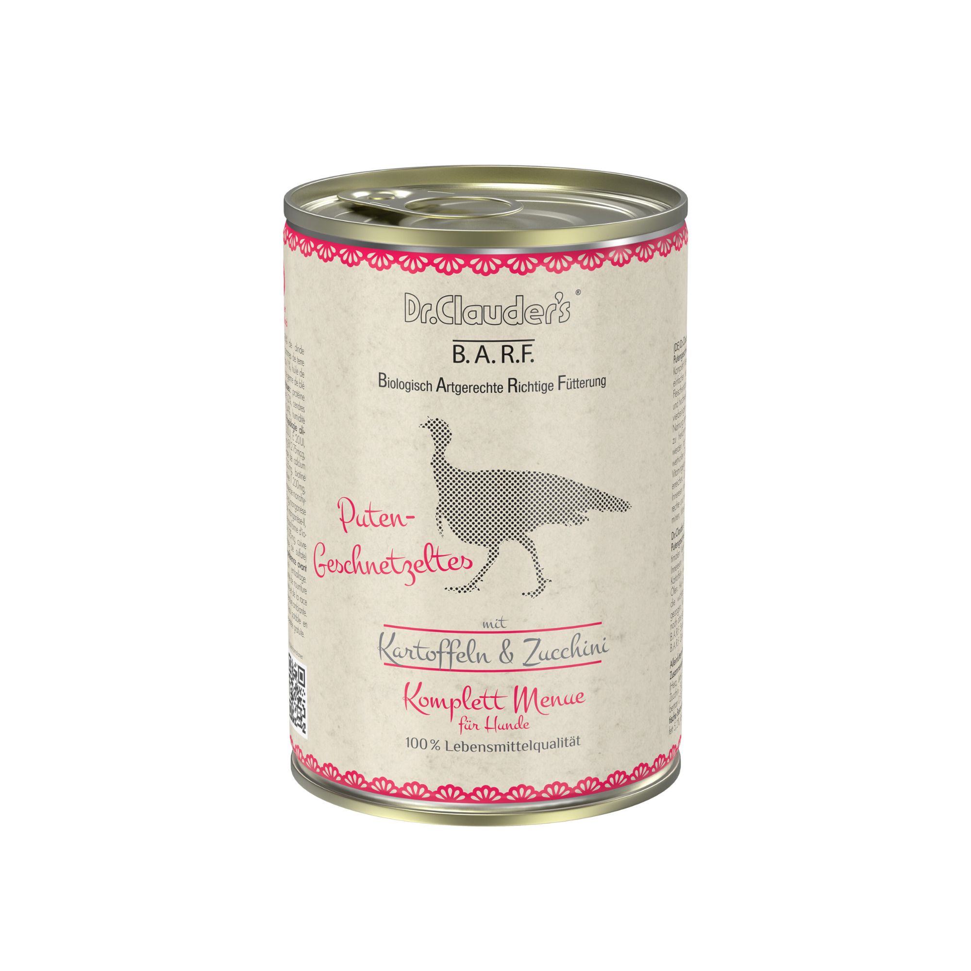 ALIMENTO HÚMEDO TIRAS DE PAVO B.A.R.F 400GR